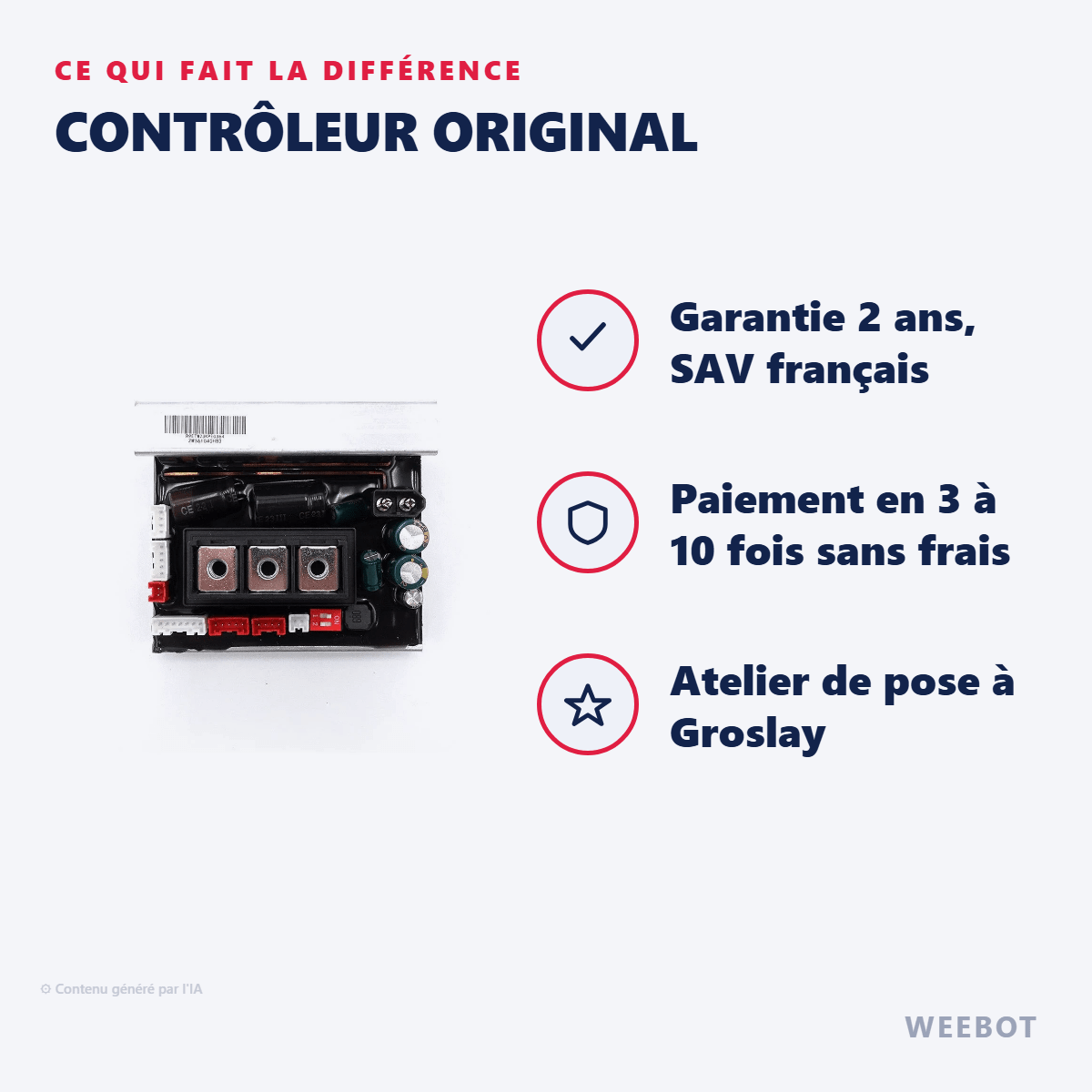 Contrôleur Original pour Trottinette Électrique Ninebot Segway F2 Pro - Weebot