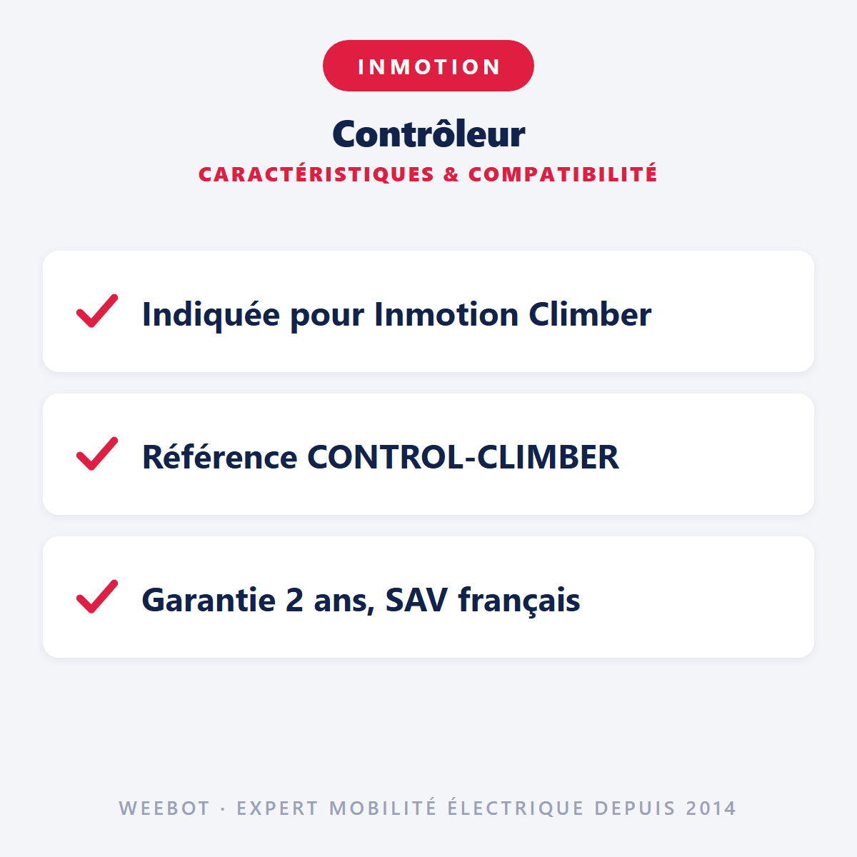 Contrôleur pour Trottinette Électrique Inmotion Climber - Weebot