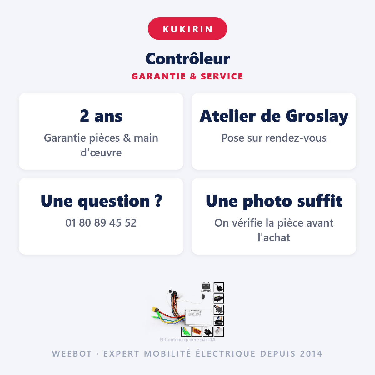 Contrôleur pour Trottinette Électrique Kukirin G2 Pro Version 2023 - Weebot