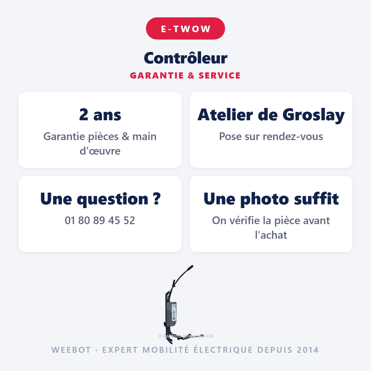 Contrôleur (Sans Dissipateur Thermique) pour Trottinette Electrique E-Twow GT 48V - Weebot