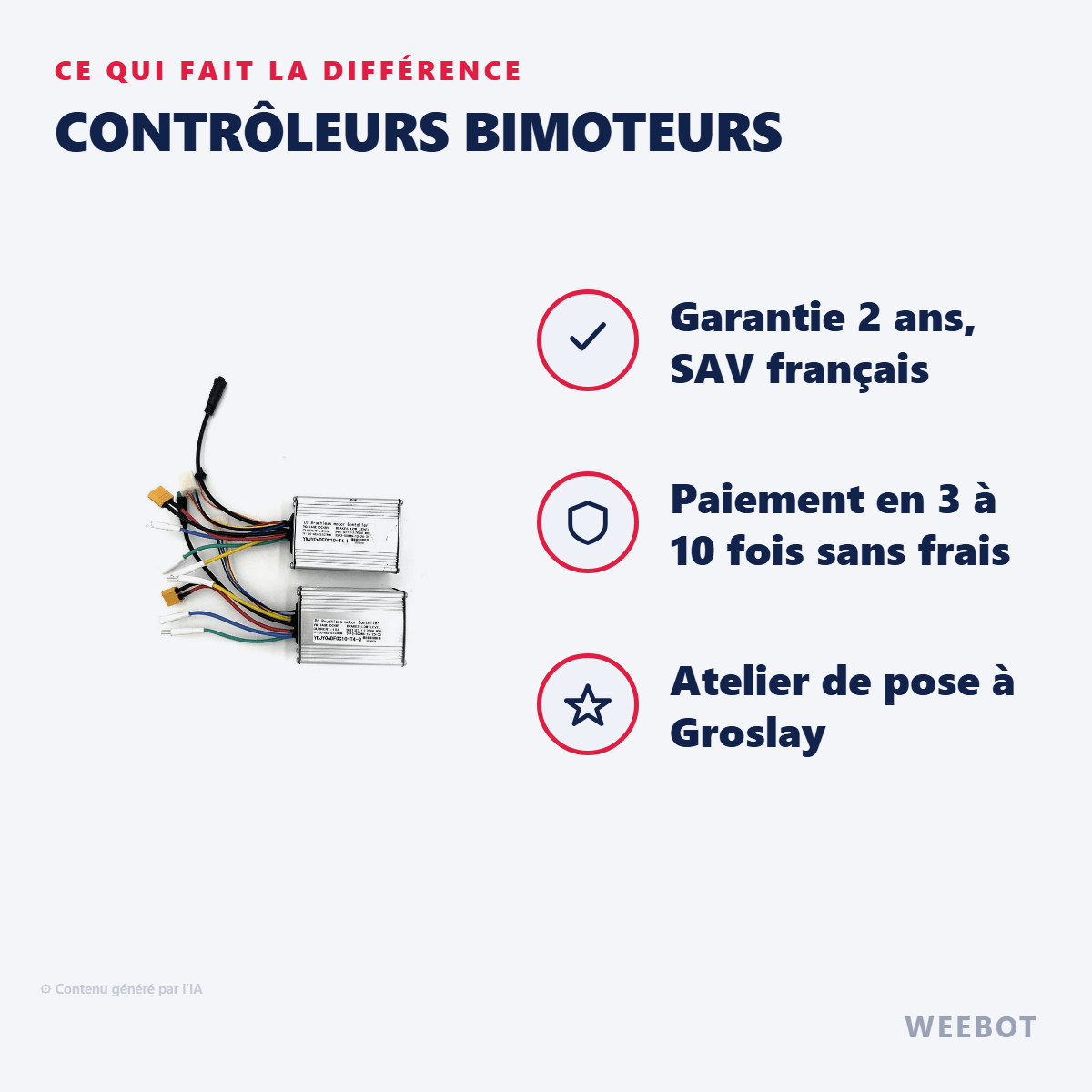 Contrôleurs Bimoteurs pour Trottinette Électrique E-Cross Max / Smargyro Crossover - Weebot