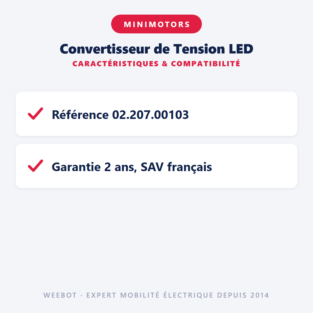 Convertisseur de Tension LED pour Trottinette Electrique Popular - Weebot