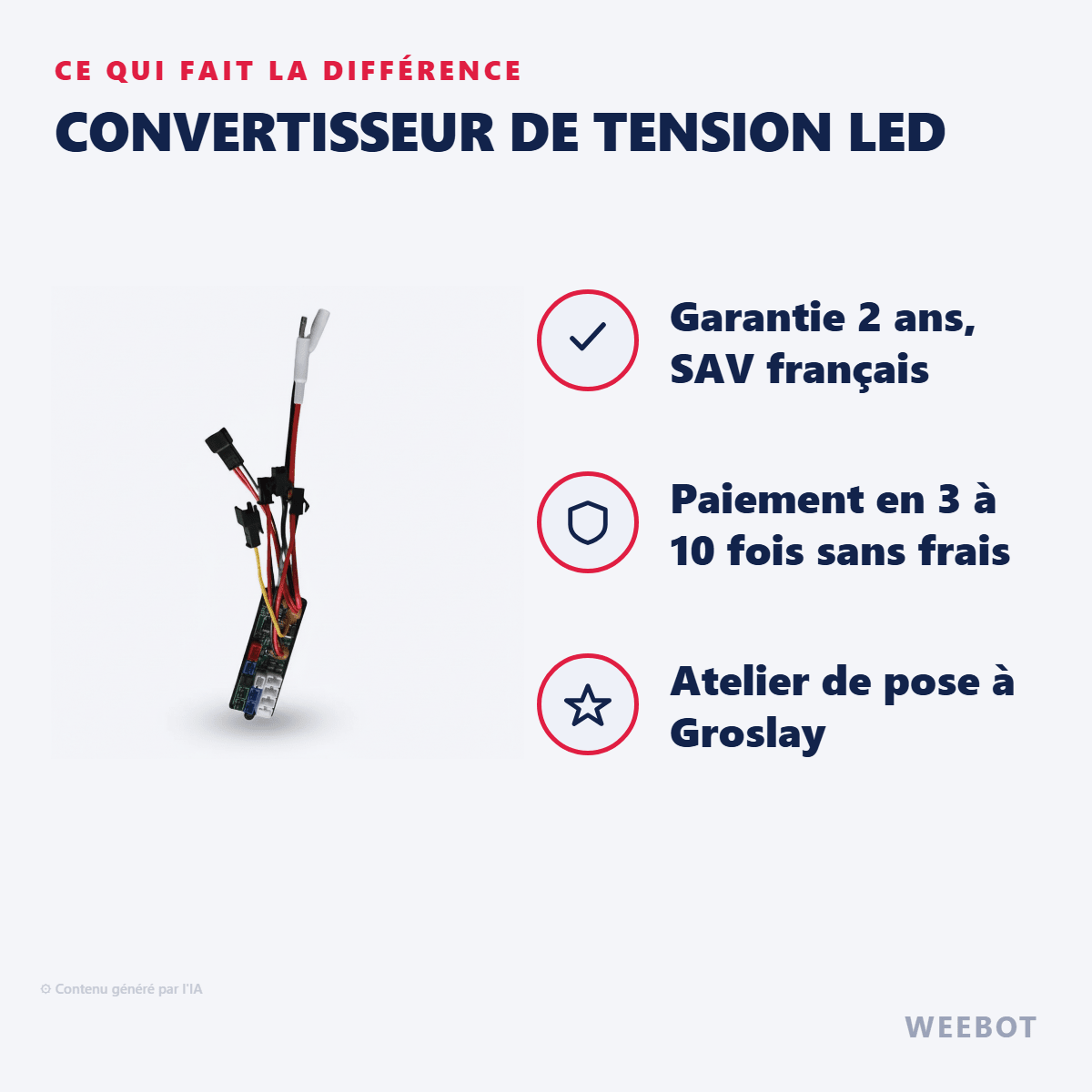 Convertisseur de Tension LED pour Trottinette Electrique Popular - Weebot
