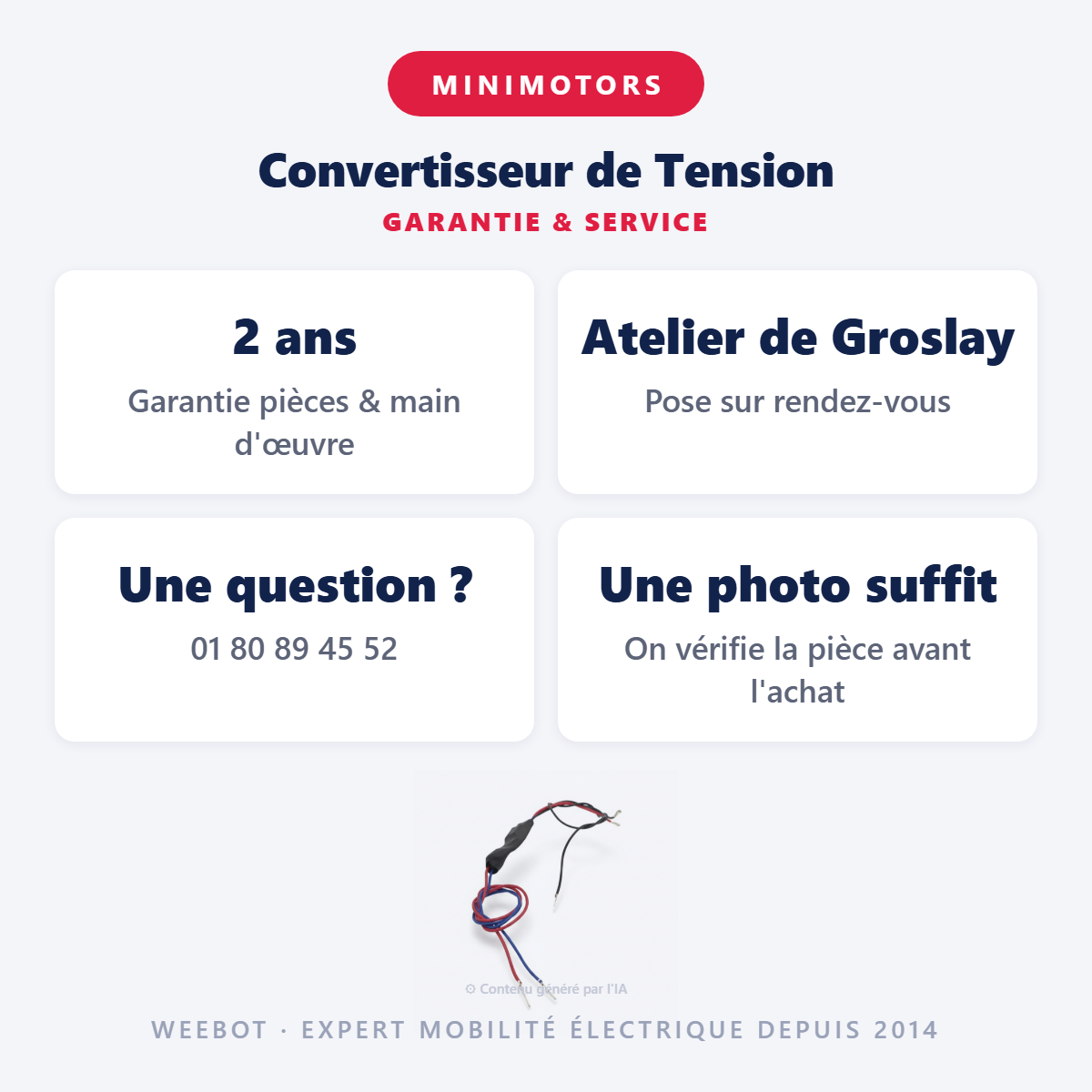 Convertisseur de Tension : garantie 2 ans et service après-vente