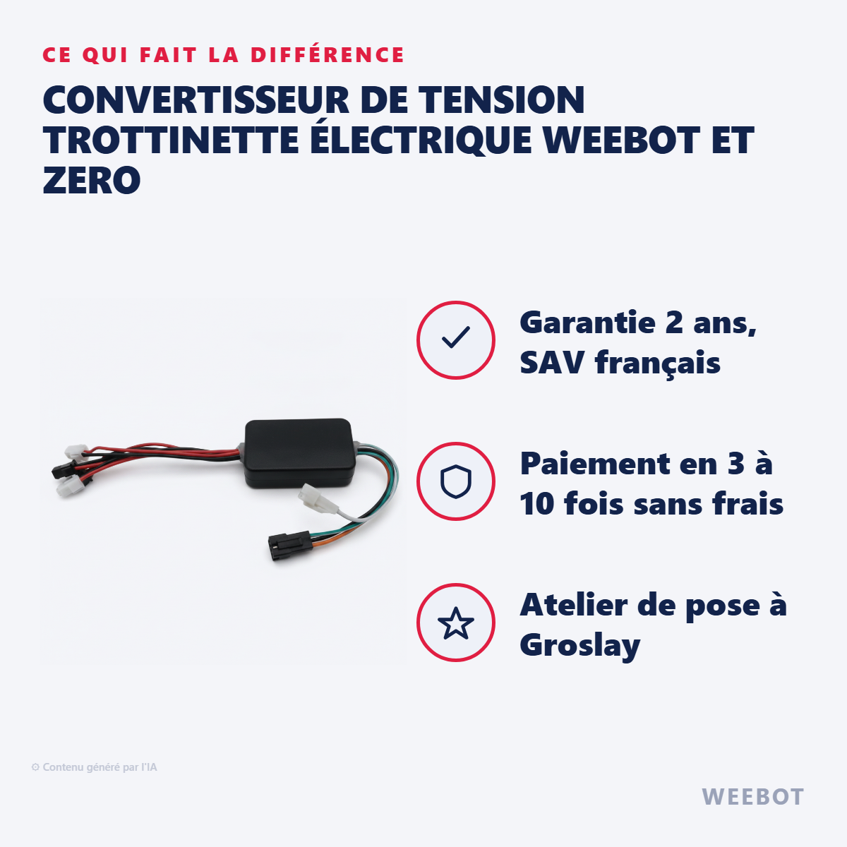 Convertisseur de Tension Trottinette Électrique Weebot et Zero : les points forts