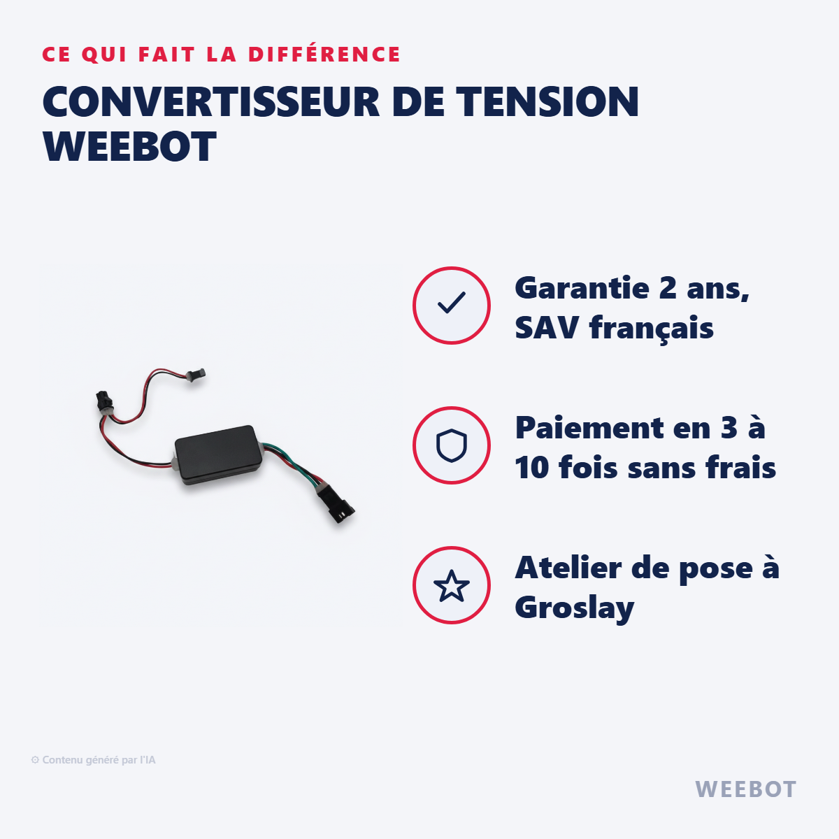 Convertisseur de Tension Weebot : les points forts
