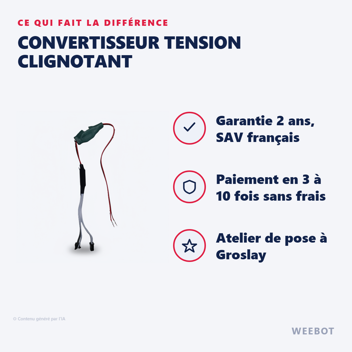 Convertisseur Tension Clignotant : les points forts