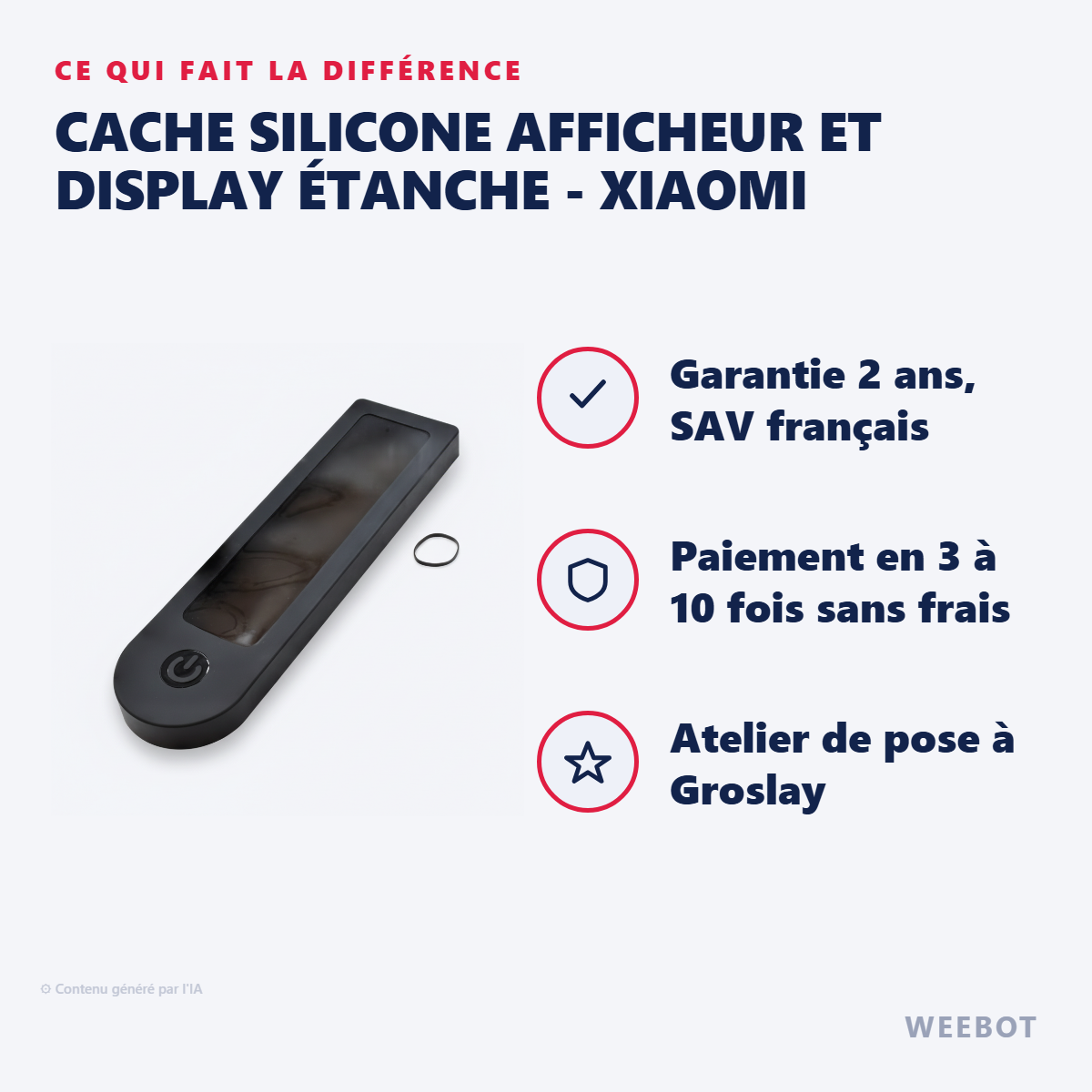 Cache Silicone afficheur et display étanche - Xiaomi : les points forts