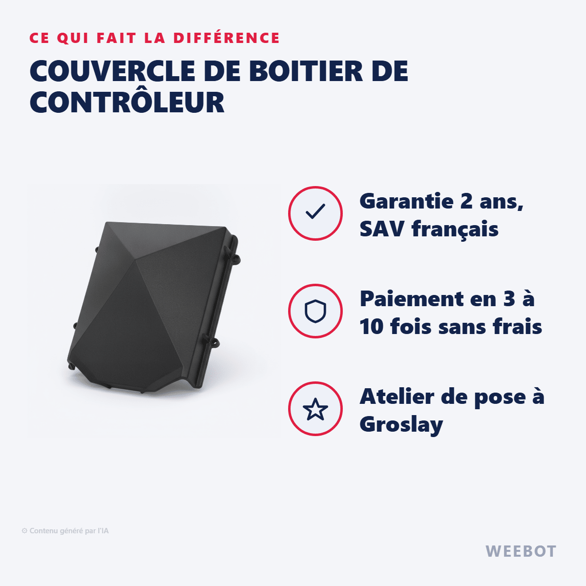 Couvercle de Boitier de Contrôleur pour Trottinette Électrique Kaabo Wolf King Gtr - Weebot