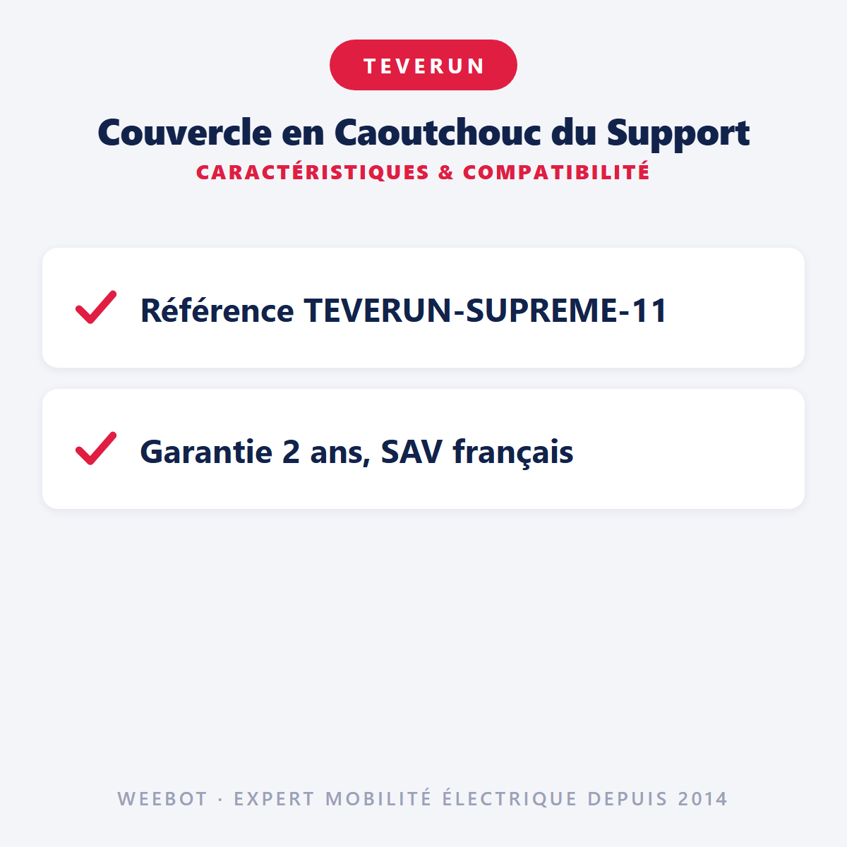 Couvercle en Caoutchouc du Support : caractéristiques et compatibilité