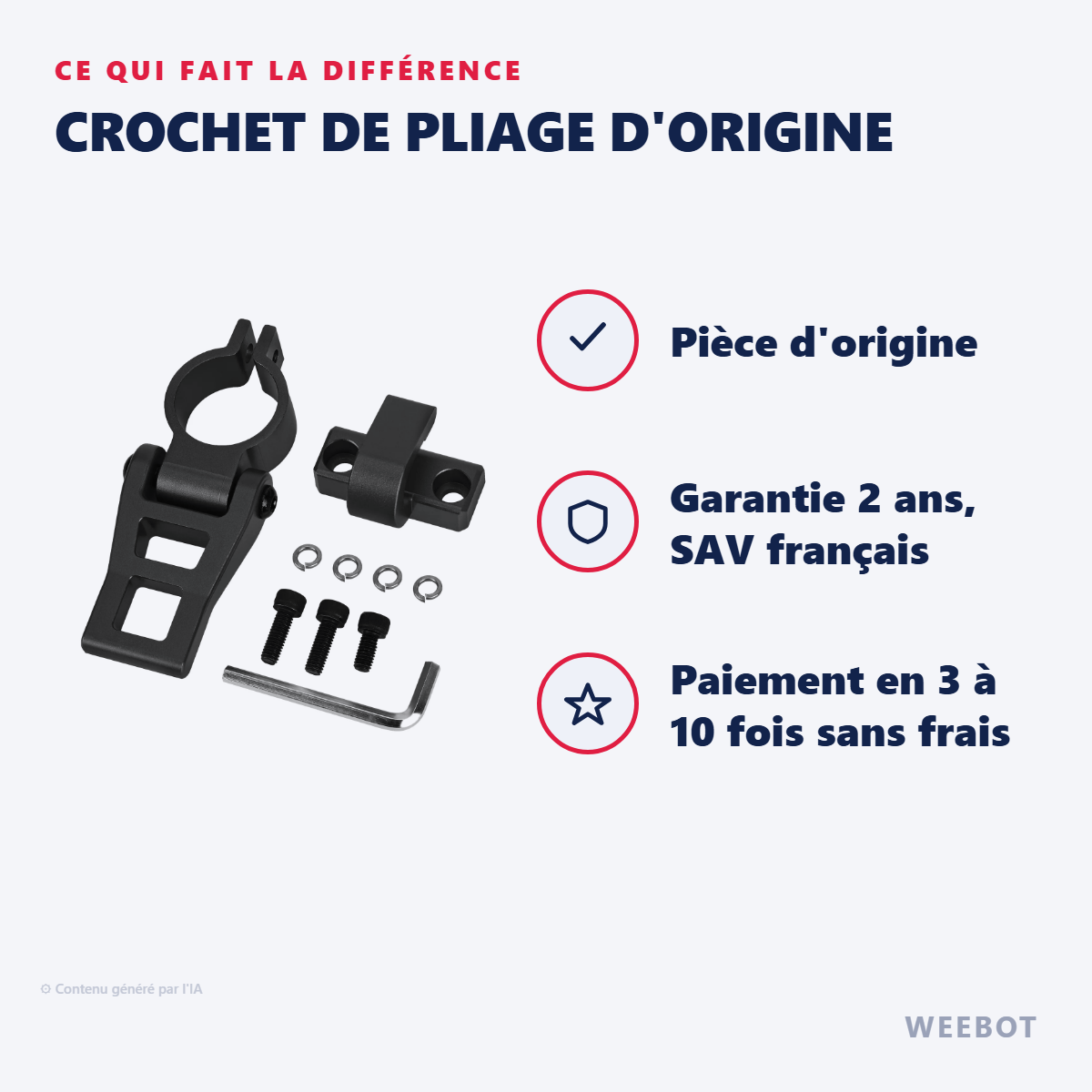 Crochet de Pliage d'Origine : les points forts