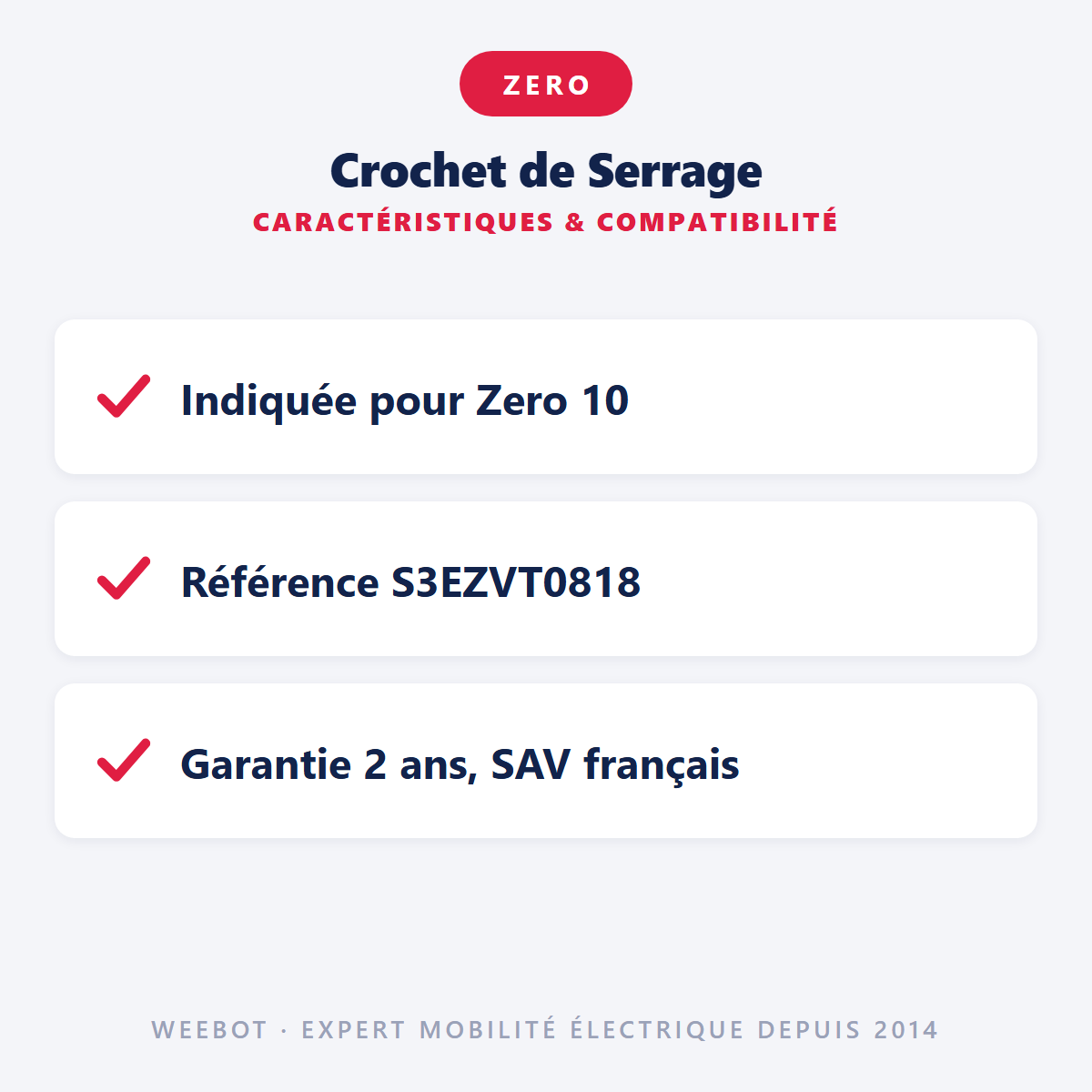 Crochet de Serrage : caractéristiques et compatibilité
