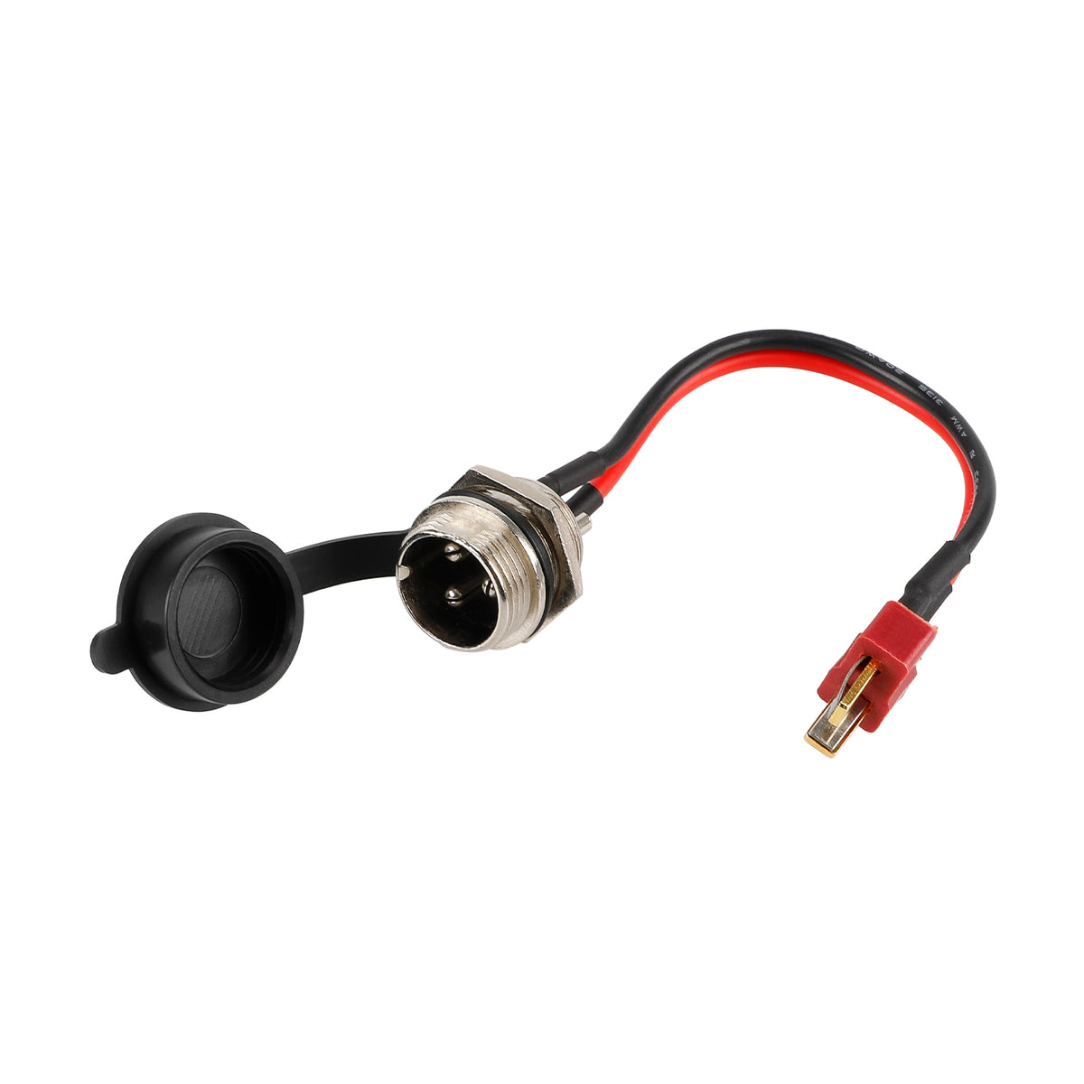 Port de charge GX16 à 3 broches avec câble et connecteur rouge T-Plug