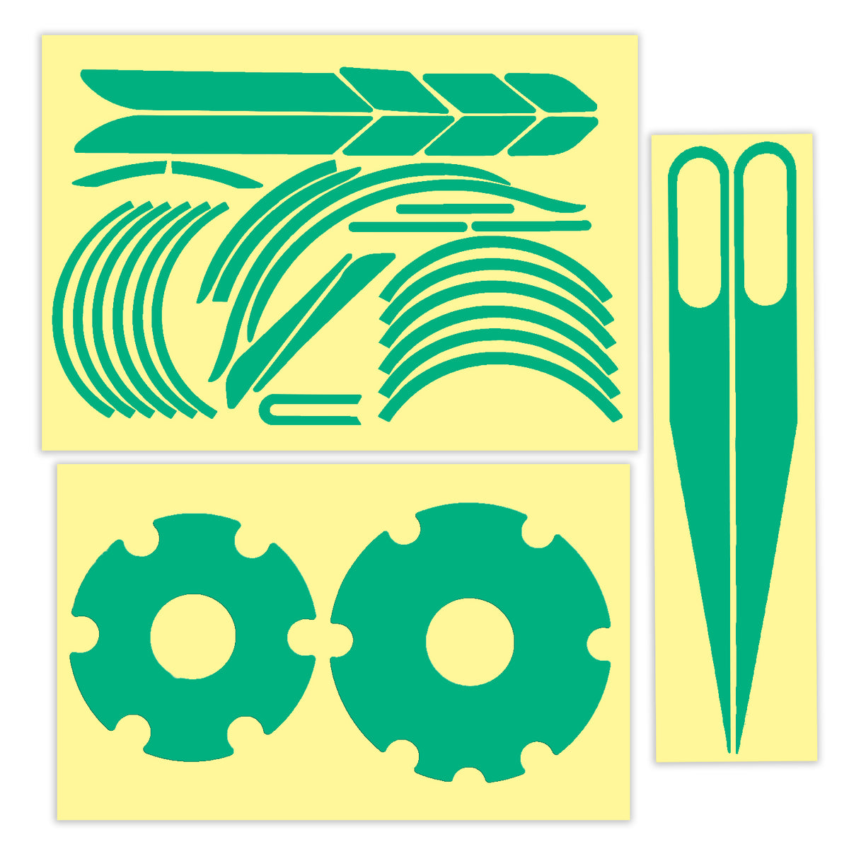 Stickers Réfléchissants Châssis Vert