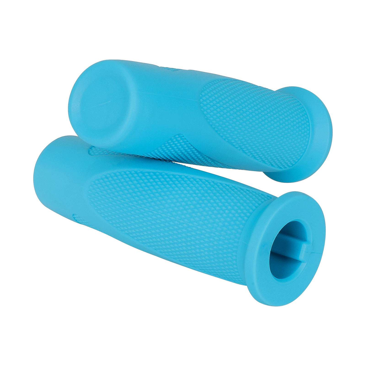 Paire de poignées de guidon antidérapantes en silicone bleu