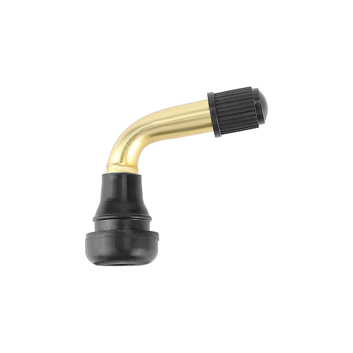 Valve tubeless coudée PVR50 dorée et noire sur fond blanc