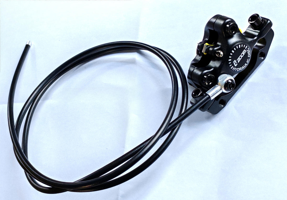 Étrier de frein avant hydraulique noir Zoom avec sa durite