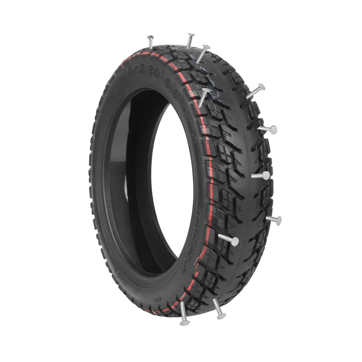 Pneu Tubeless Tout-Terrain 10 Pouces (10x2,3-6,5) Auto-Réparant avec Gel Anti-Crevaison et Valve, vue 4