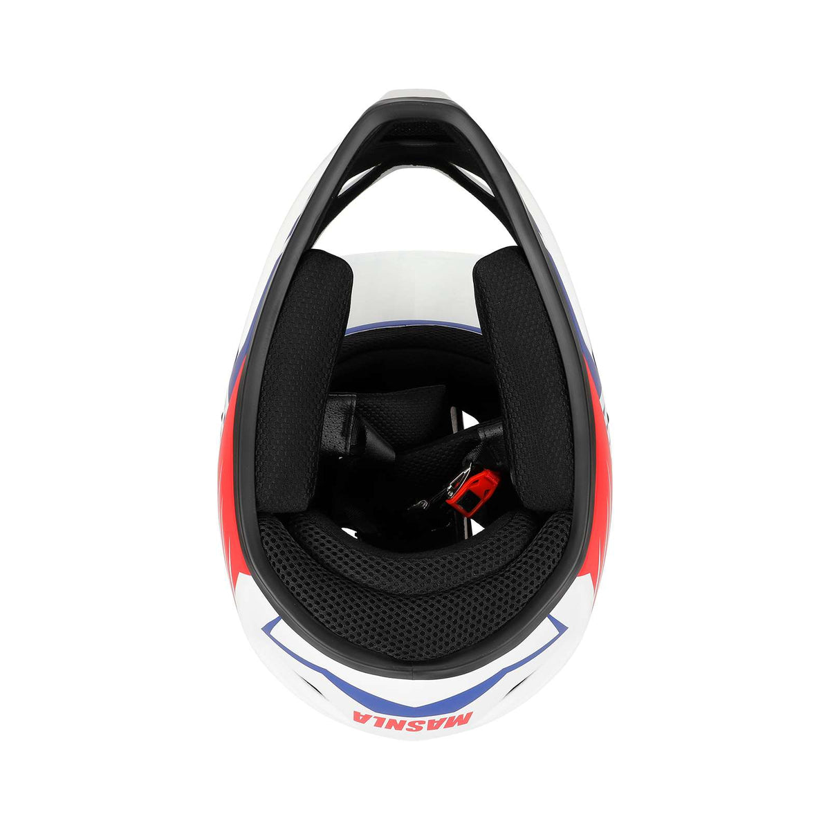 Casque Cross Off-Road Blanc, Rouge et Bleu (Taille M), vue 5