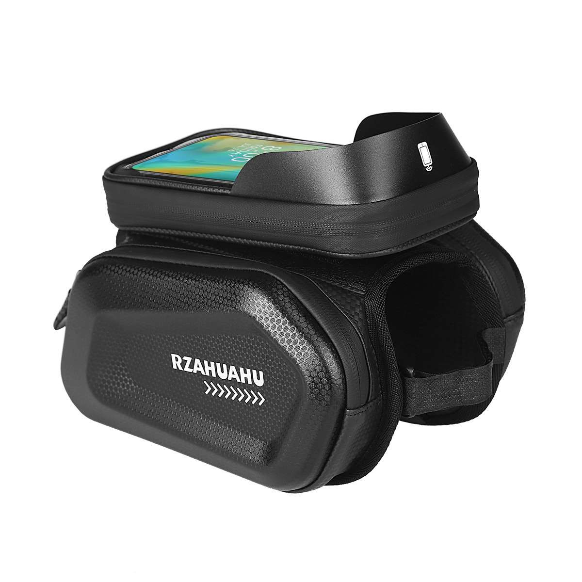 Sacoche Rigide Imperméable avec Support Téléphone Noir, vue 5