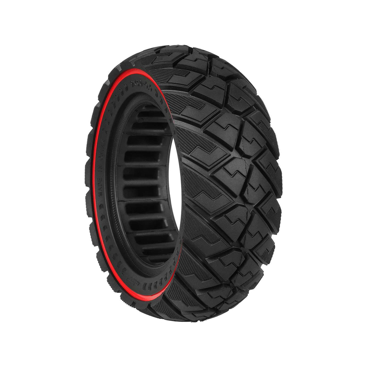 Pneu Plein 9x3.0-5.5 Rouge