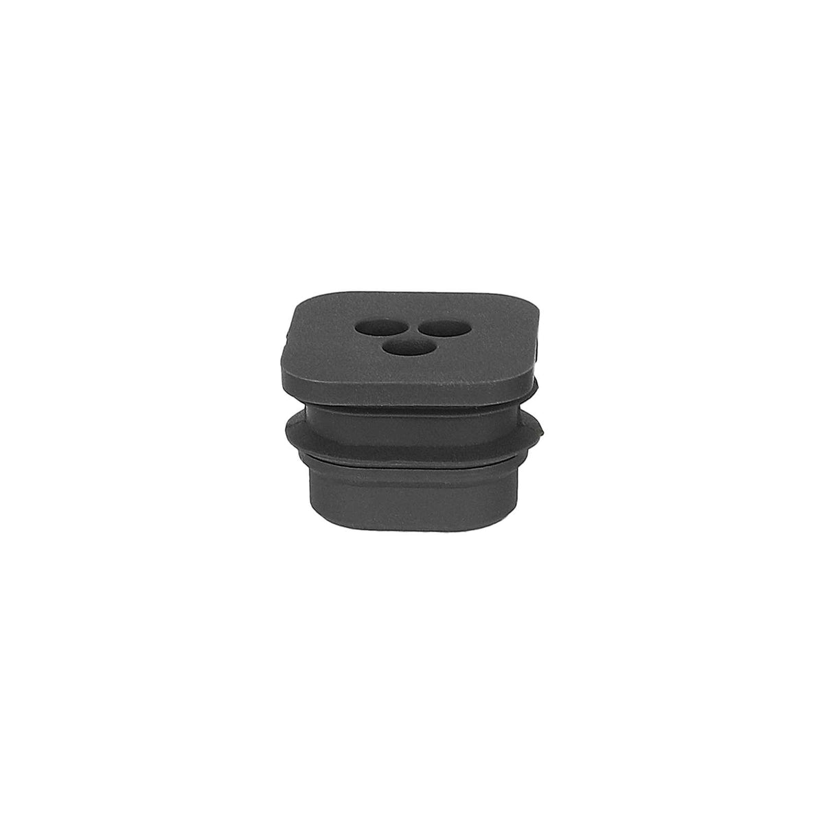 Bouchon de protection de câble en silicone noir à trois trous