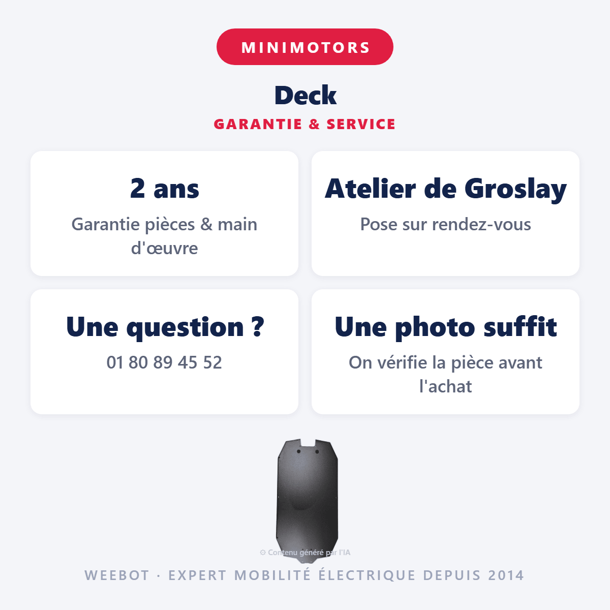 Deck pour Trottinette Electrique Dualtron X - Weebot