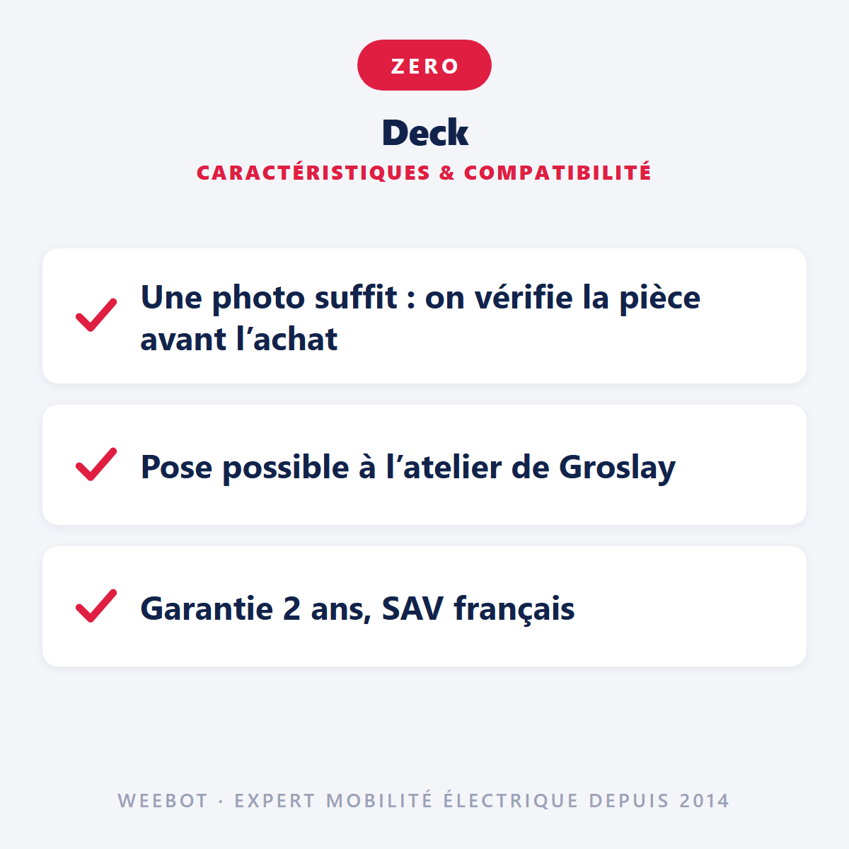 Deck pour Trottinette Électrique Z10X - Weebot