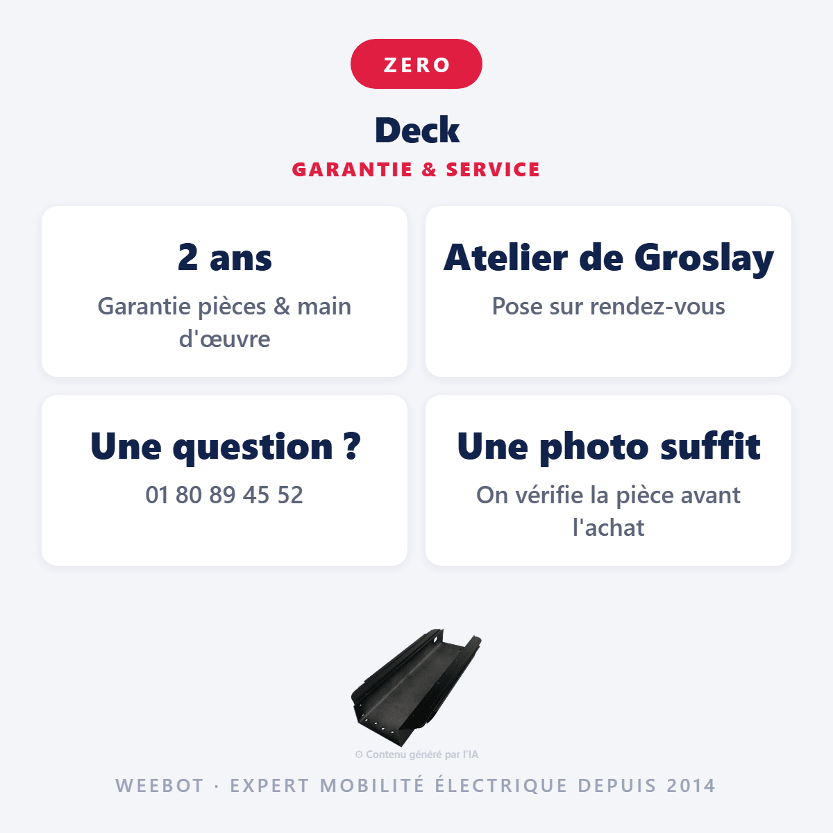 Deck pour Trottinette Électrique Z10X - Weebot