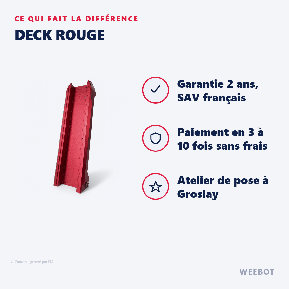 Deck Rouge : les points forts