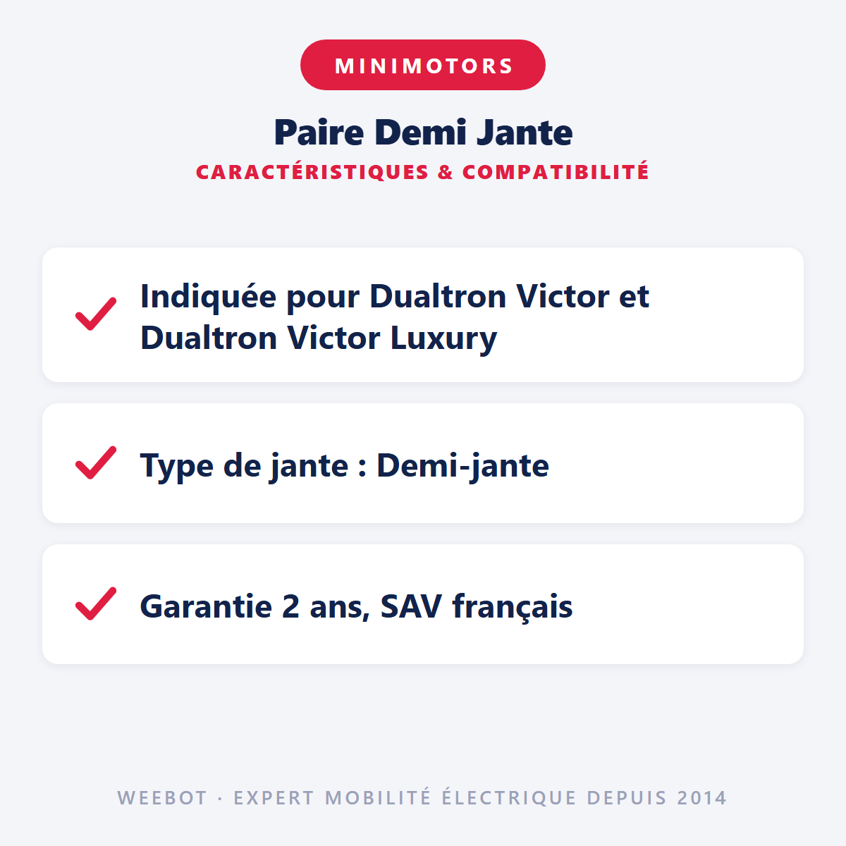 Paire Demi Jante : caractéristiques et compatibilité