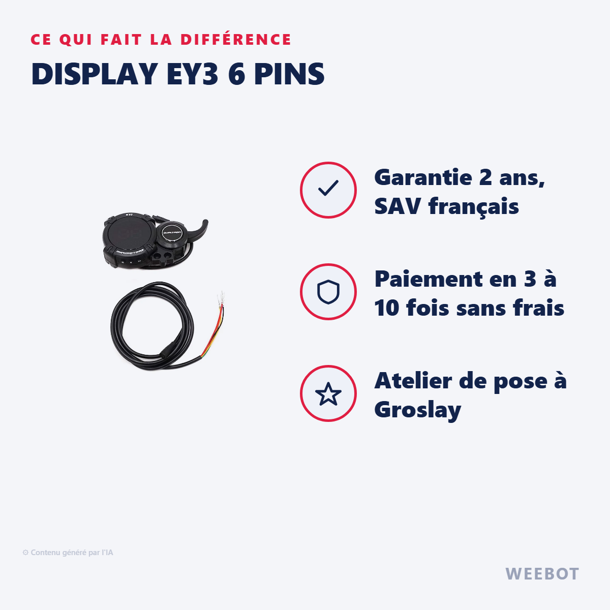 Display EY3 6 Pins : les points forts