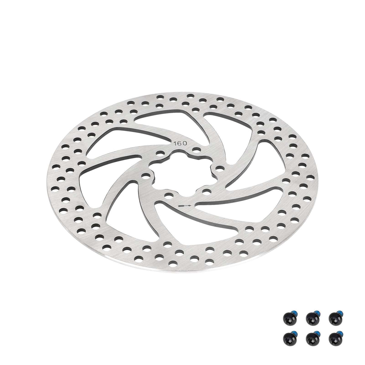 Disque de frein de trottinette électrique 160 mm 6 trous avec ses 6 vis de fixation