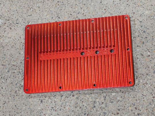 Dissipateur thermique de contrôleur rouge pour Dualtron Sonic Alien vu de haut