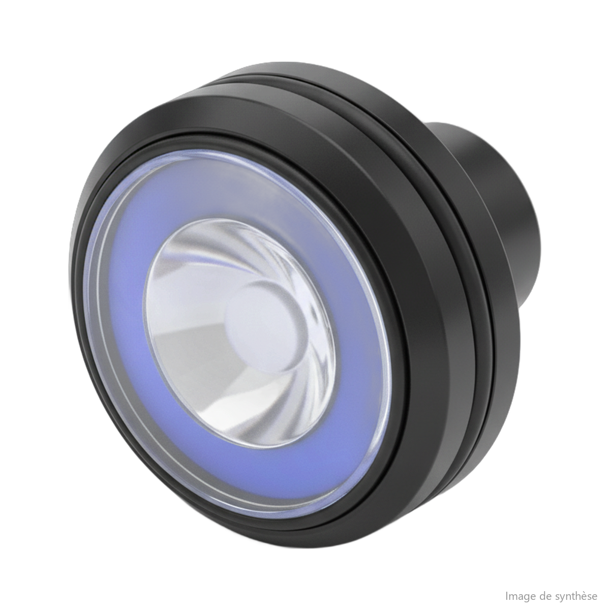 Illustration d'un éclairage LED rond pour trottinette électrique Dualtron