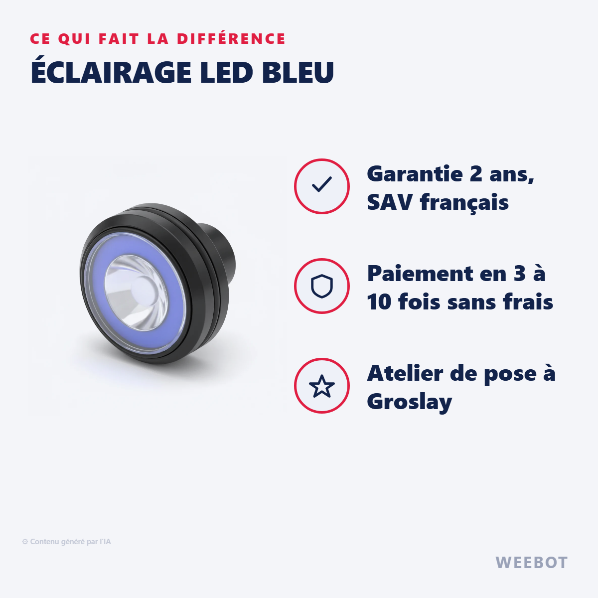 Éclairage LED Bleu : les points forts