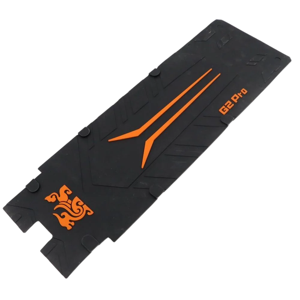 Grip de Deck en Silicone Antidérapant Noir et Orange, vue 2