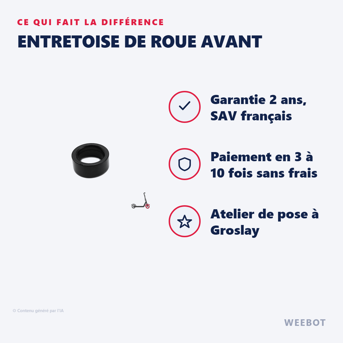 Entretoise de Roue Avant : les points forts
