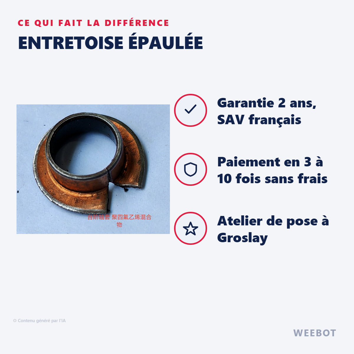 Entretoise Épaulée : les points forts