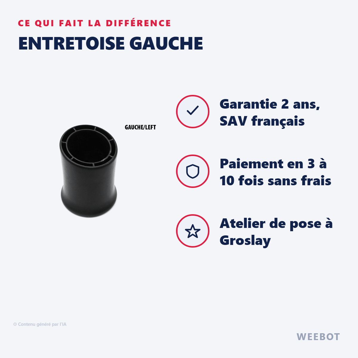 Entretoise Gauche : les points forts