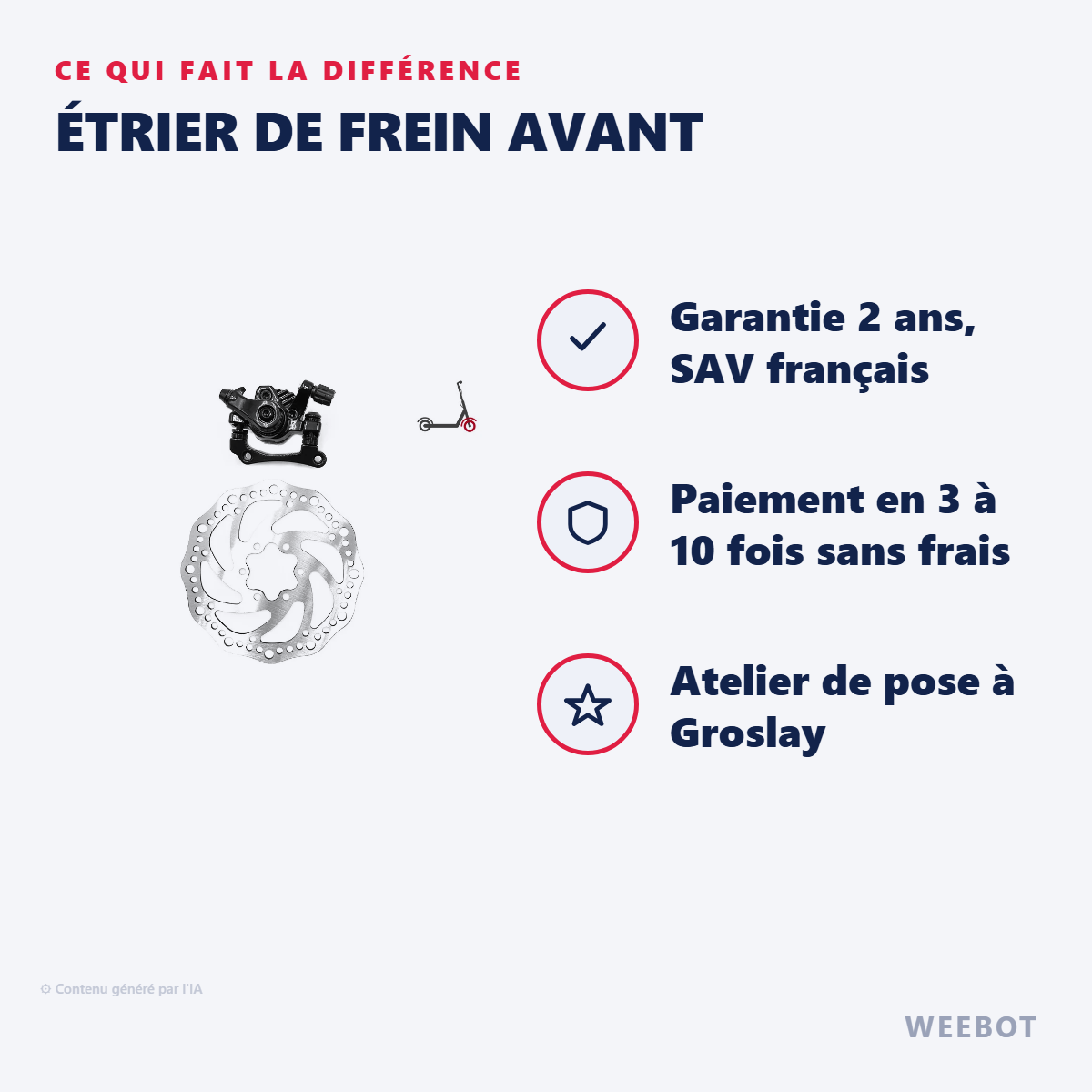 Étrier de Frein Avant : les points forts