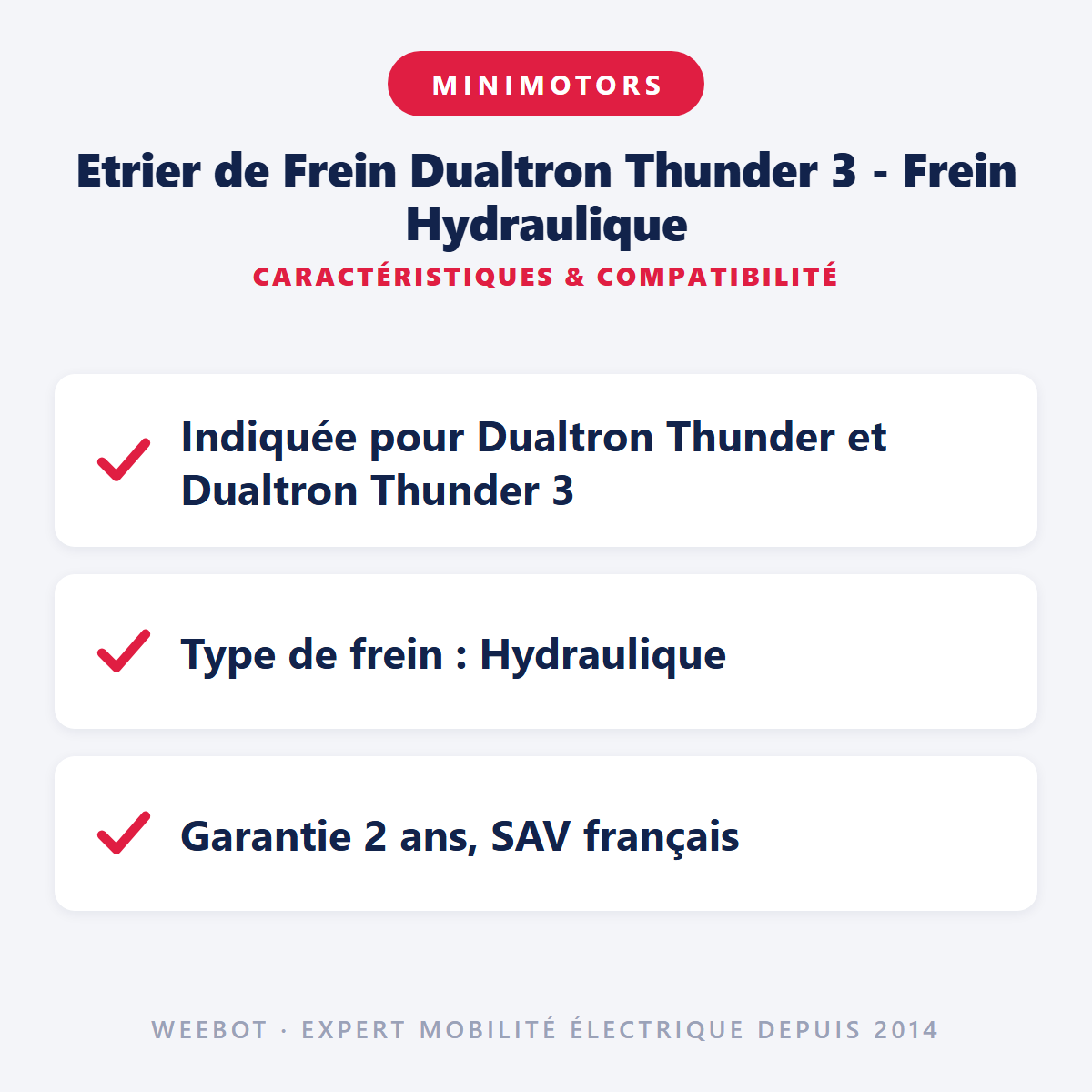 Etrier de Frein Dualtron Thunder 3 - Frein Hydraulique (Avant ou Arrière) - Weebot