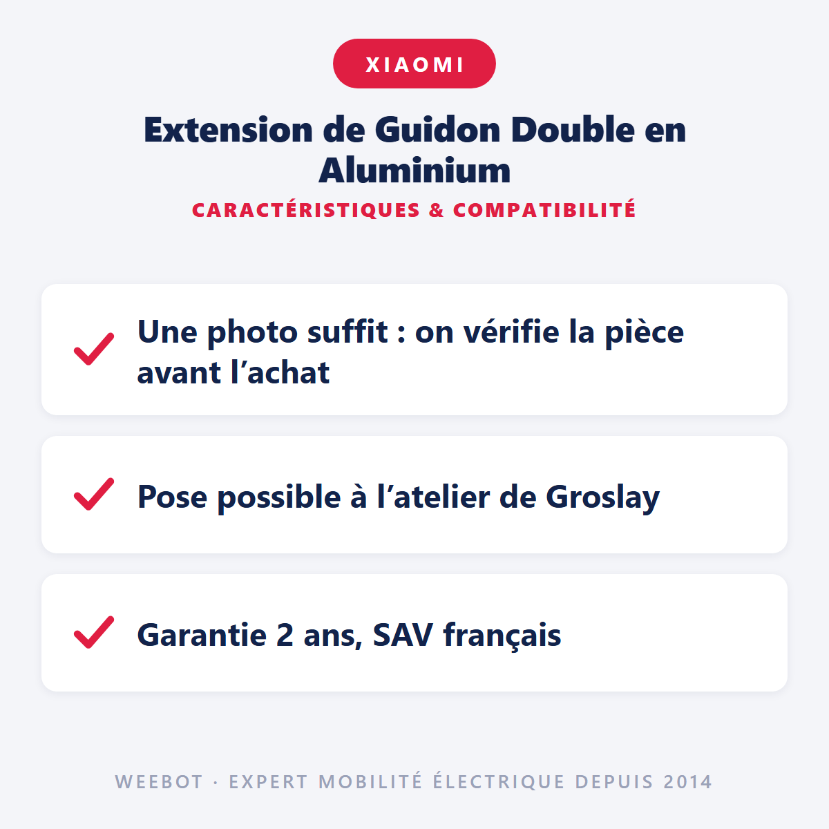 Extension de Guidon Double en Aluminium : caractéristiques et compatibilité