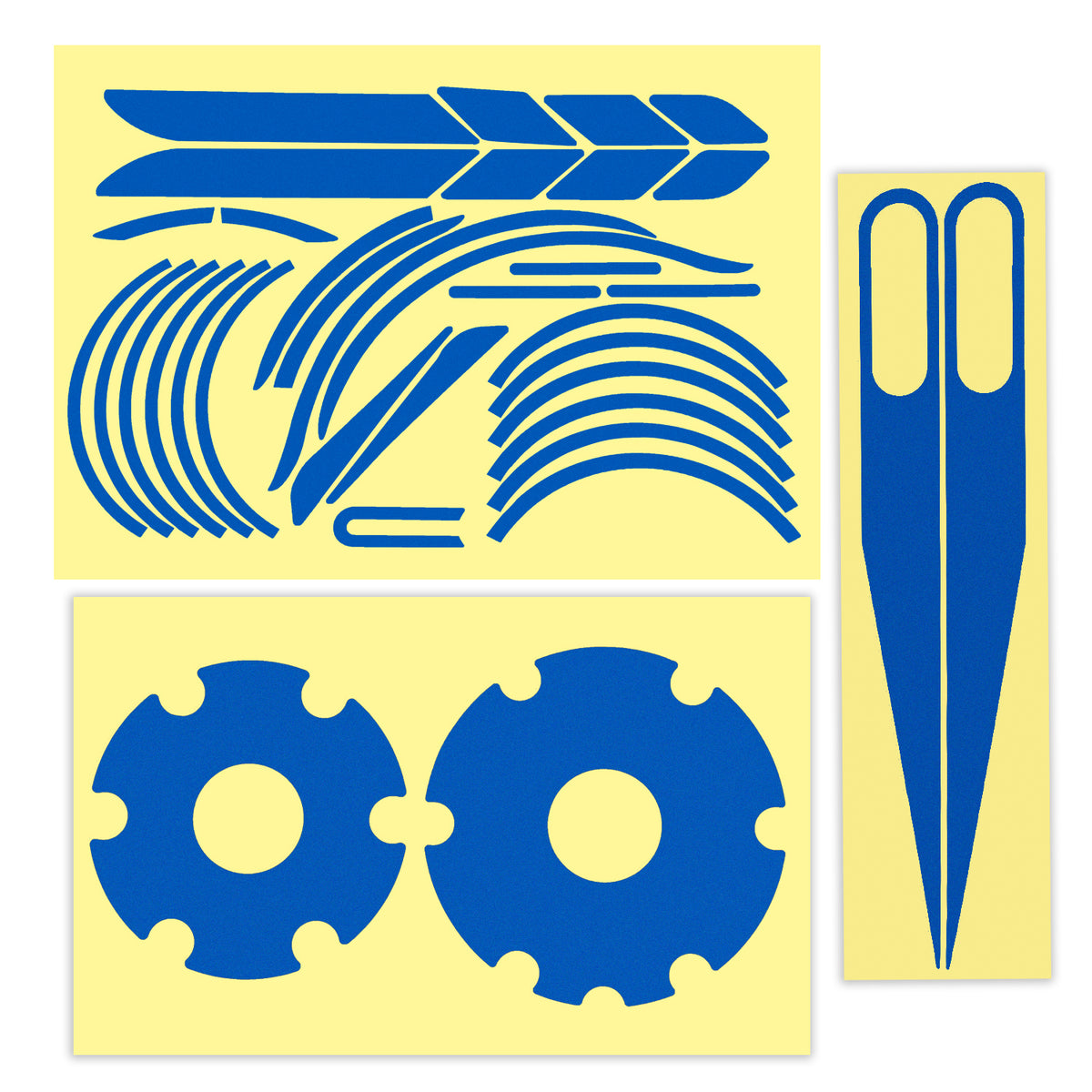 Planches de stickers réfléchissants bleus pour trottinette électrique