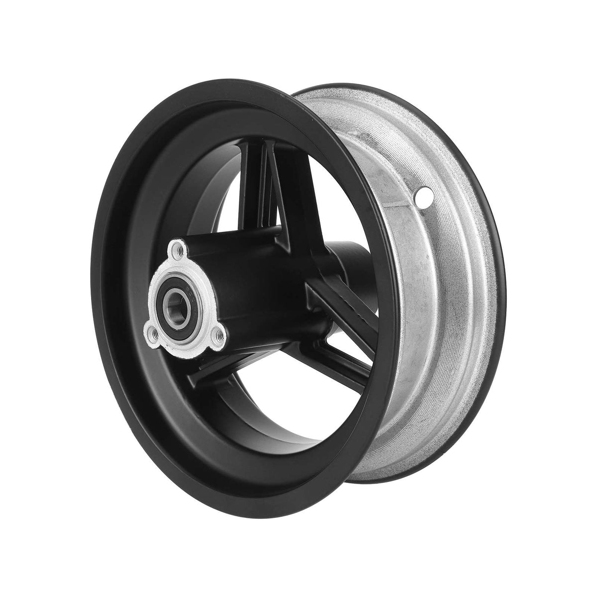 Jante de roue avant 11 pouces noire à 3 trous de fixation pour trottinette électrique