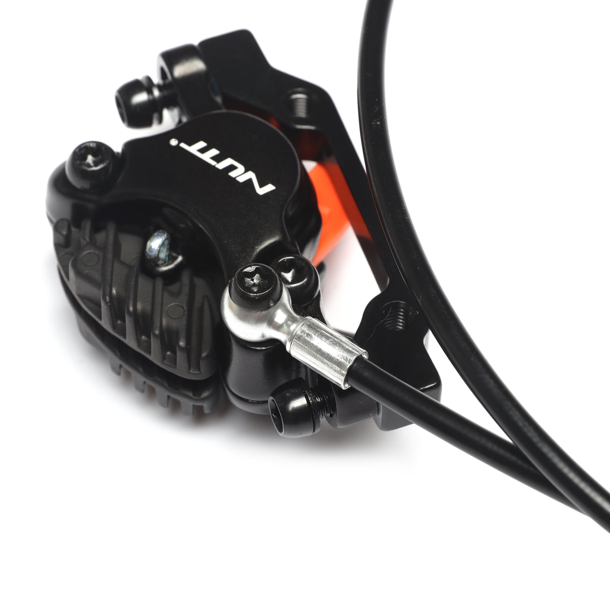 Étrier de frein hydraulique noir de marque NUTT avec sa durite de frein