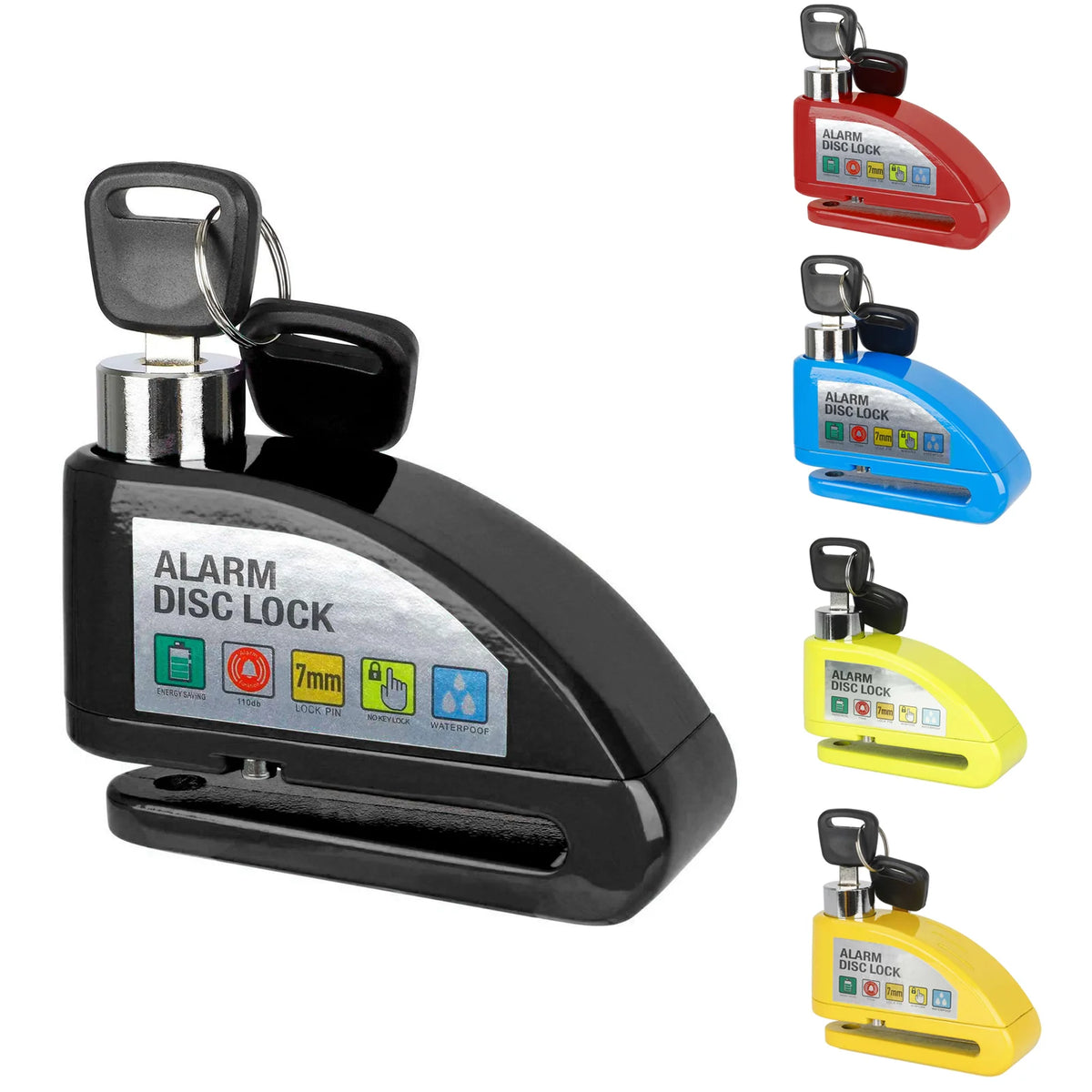 Antivol disque de frein avec alarme intégrée et clés