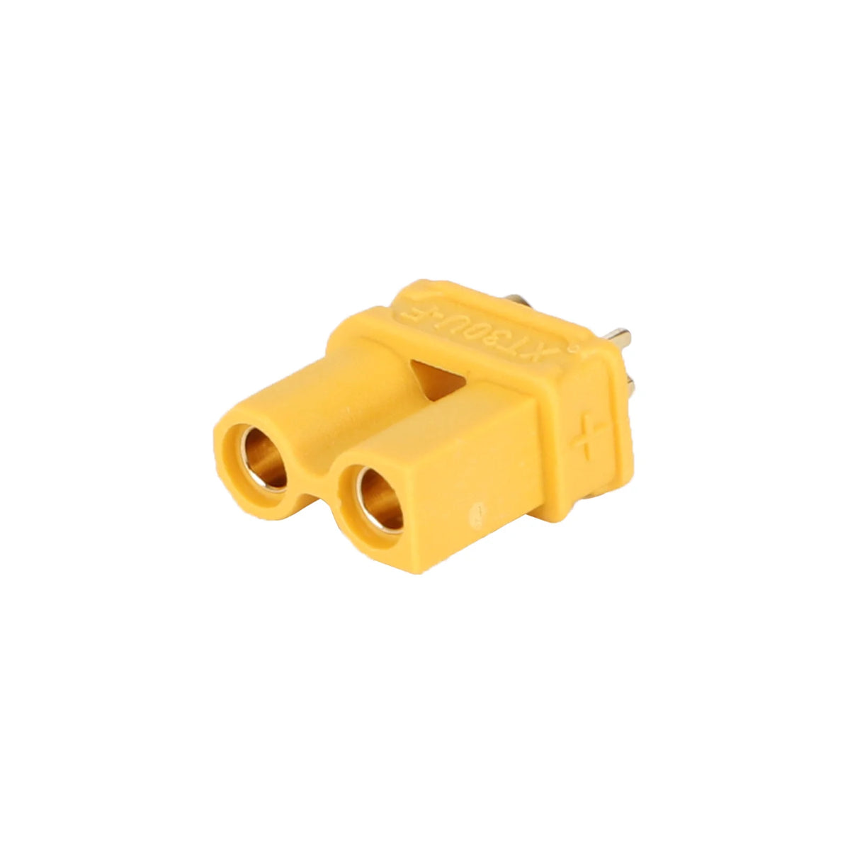 Connecteur prise femelle Amass XT30U-F jaune vu de trois quarts