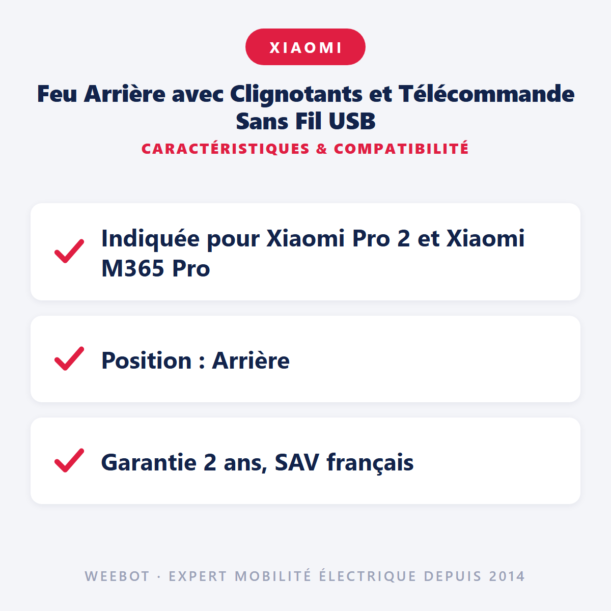 Feu Arrière avec Clignotants et Télécommande Sans Fil USB : caractéristiques et compatibilité