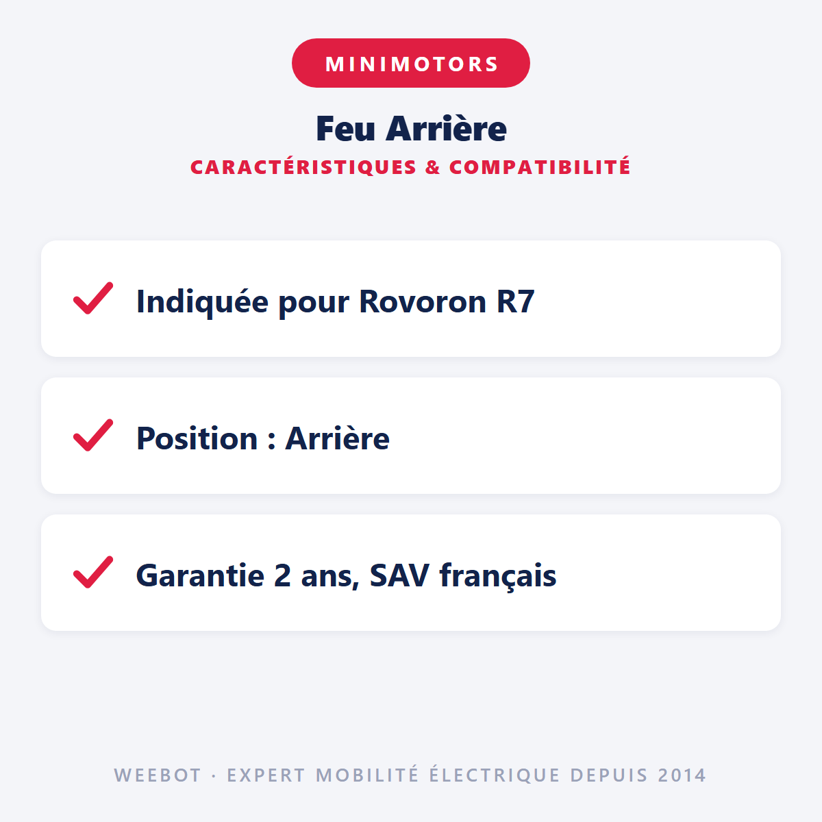 Feu Arrière : caractéristiques et compatibilité